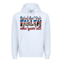 White remember our fallen who gave all Premium Hoodie - JahusDesignShop