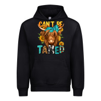 Black can't be tamed longhaired cow Urban Hoodie - Jasminsmagicworld