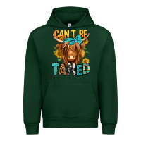 Forest Green can't be tamed longhaired cow Urban Hoodie - Jasminsmagicworld