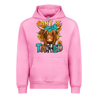 Fuchsia Pink can't be tamed longhaired cow Urban Hoodie - Jasminsmagicworld