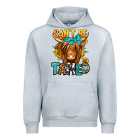 Heather Grey can't be tamed longhaired cow Urban Hoodie - Jasminsmagicworld