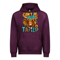 Mauve Wine can't be tamed longhaired cow Urban Hoodie - Jasminsmagicworld