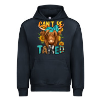 Navy can't be tamed longhaired cow Urban Hoodie - Jasminsmagicworld