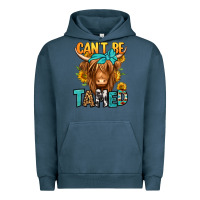 Pigment Midnight Navy can't be tamed longhaired cow Urban Hoodie - Jasminsmagicworld