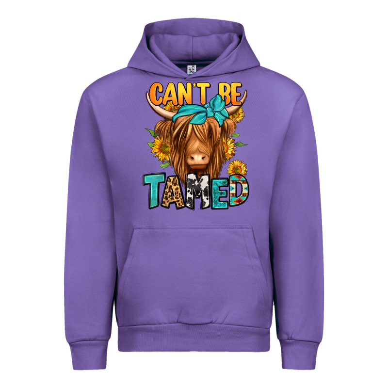 Can't Be Tamed Longhaired Cow Urban Hoodie by Jasminsmagicworld | Teevron