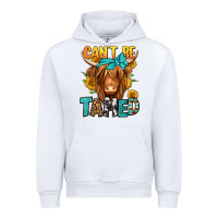 White can't be tamed longhaired cow Urban Hoodie - Jasminsmagicworld