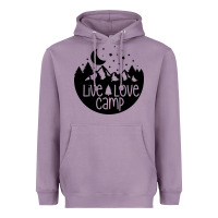 Lavender Live Love Camp Heavyweight Hoodie - Unal Design