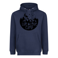 Navy Live Love Camp Heavyweight Hoodie - Unal Design