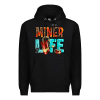Black miner life Premium Hoodie - AdoDesignShop