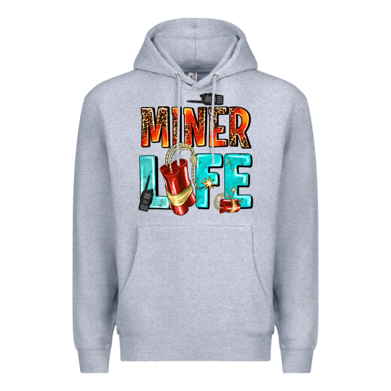Miner Life Premium Hoodie by AdoDesignShop | Teevron