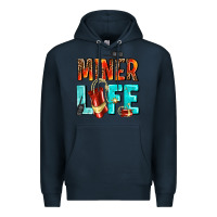Navy miner life Premium Hoodie - AdoDesignShop