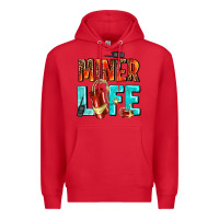 Red miner life Premium Hoodie - AdoDesignShop