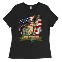 Black army veteran  pray Ladies Tee - BarkalooDesign