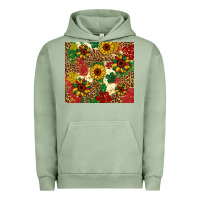 Pigment Oil Green juneteenth sunflowers Urban Hoodie - Artiststas