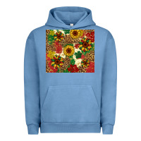 Pigment Pebble Blue juneteenth sunflowers Urban Hoodie - Artiststas