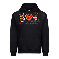 Black peace love wine Urban Hoodie - AdoDesignShop