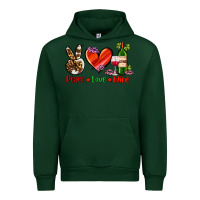 Forest Green peace love wine Urban Hoodie - AdoDesignShop