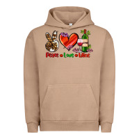 Pigment Burro peace love wine Urban Hoodie - AdoDesignShop