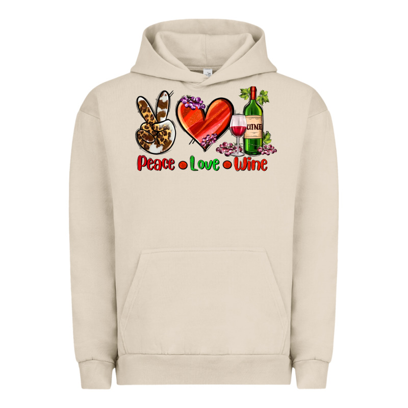Peace Love Wine Urban Hoodie by AdoDesignShop | Teevron