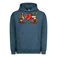 Pigment Midnight Navy peace love wine Urban Hoodie - AdoDesignShop