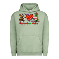 Pigment Oil Green peace love wine Urban Hoodie - AdoDesignShop