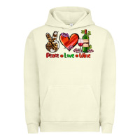 Pigment Pistachio peace love wine Urban Hoodie - AdoDesignShop