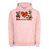 Pigment Salmon peace love wine Urban Hoodie - AdoDesignShop
