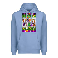 Colony Blue Halloween Spooky Vibes Premium Hoodie - Artiststas