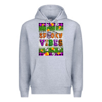 Heather Grey Halloween Spooky Vibes Premium Hoodie - Artiststas
