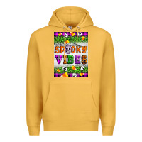 Mustard Halloween Spooky Vibes Premium Hoodie - Artiststas
