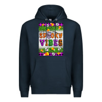 Navy Halloween Spooky Vibes Premium Hoodie - Artiststas