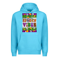 Ocean Blue Halloween Spooky Vibes Premium Hoodie - Artiststas