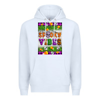 White Halloween Spooky Vibes Premium Hoodie - Artiststas