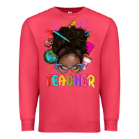 Cardinal teacher afro messy bun Premium Sweatshirt - texasbilliewilder