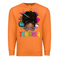 Carrot teacher afro messy bun Premium Sweatshirt - texasbilliewilder
