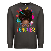 Smoke teacher afro messy bun Premium Sweatshirt - texasbilliewilder