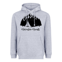 Heather Grey Adventure Camping Heavyweight Hoodie - Unal Design