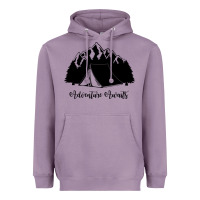 Lavender Adventure Camping Heavyweight Hoodie - Unal Design