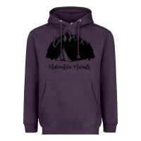 Plum Adventure Camping Heavyweight Hoodie - Unal Design