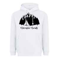 White Adventure Camping Heavyweight Hoodie - Unal Design