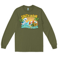 Army Green salty hair sandy toes summer Long Sleeve Tee - BarkalooDesign
