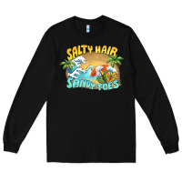 Black salty hair sandy toes summer Long Sleeve Tee - BarkalooDesign
