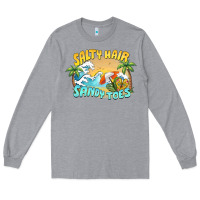Heather Grey salty hair sandy toes summer Long Sleeve Tee - BarkalooDesign