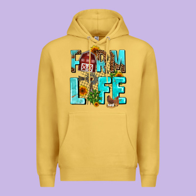 Farm Life Premium Hoodie Designed By Adodesignshop