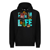 Black farm life Premium Hoodie - AdoDesignShop