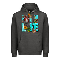 Charcoal Heather farm life Premium Hoodie - AdoDesignShop