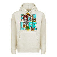 Oatmeal Heather farm life Premium Hoodie - AdoDesignShop