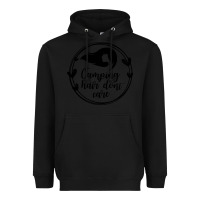 Black Camping Heavyweight Hoodie - Unal Design