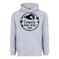 Heather Grey Camping Heavyweight Hoodie - Unal Design