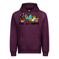 Mauve Wine peace love  bullskull Urban Hoodie - AdoDesignShop